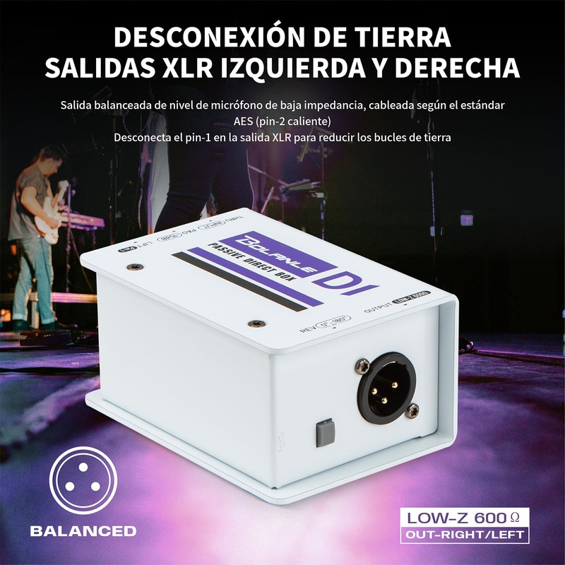 Bolanle Pro DI Passive Direct Box - 1/4" Instrument Premium