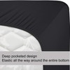 Fitted Bed Sheets Double Black | Jersey Cotton Double Fitted