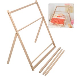 Weaving Loom, Wooden Multi-Craft Weaving Frame Loom with Stand, DIY Hand Knitting Weaving Machine Tapestry Wool Knitting Tool Kids Girls
