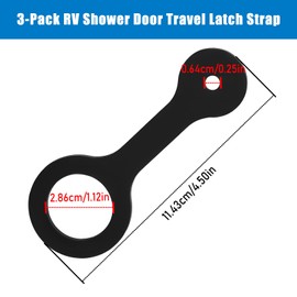 RV Shower Door Travel Latch Strap 3PCS, RV Door Latches RV Camper Bathroom Door Latch RV Motorhome Camping Accessories for Travel Trailer
