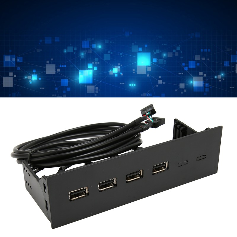 5.25 Inch USB2.0 Hub Front Panel Multifunctional 4 Ports 19pin
