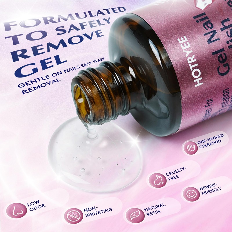 Gel Nail Polish Remover Kit -Quick&Easy Gel Polish Remover,0.5Fl Oz