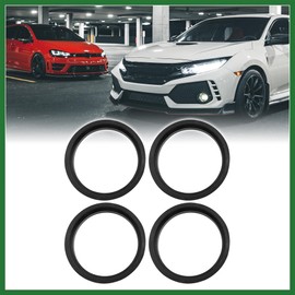 Motoforti Car Hub Centric Rings Wheel Bore Center 66.6 to 57.1mm - 4pcs Black Plastic Long-Lasting