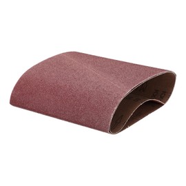 sourcing map 2pcs 8" x 19" Sanding Belts 60 Grits Aluminum Oxide Abrasive Belt Sander Paper Sanding Papers for Metal Wood Grinding Polishing, Reddish Brown