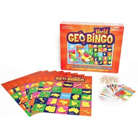 GeoToys GeoBingo, World Bingo Game for Kids, Geography Game for Home, School or Camp - Fun Bingo Games for Family, Play & Learn Countries of the World, Ages 4 and Up