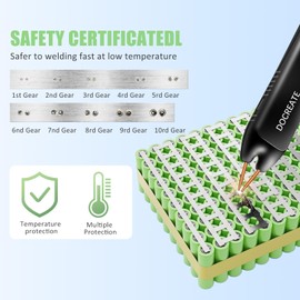 Battery Spot Welder, Portable Handheld Battery Spot Welder for Lithium Batteries, 18650 Battery, 0.1-0.25mm Nickel Strips, Welding Nickel Sheets, Iron, 11 Gear Adjustable and Auto Manual Modes