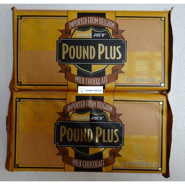 Trader Joe’s Pound Plus Milk Chocolate Bar 17.6oz 500g (Two