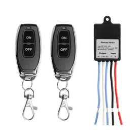 QIACHIP 12 V Wireless Switch with Remote Control, Wireless Relay Receiver 5 V/12 V/24 V, Mini Relay Wireless Light Switch, Remote Control for Ceiling Lights, Lamps Christmas Decoration