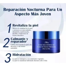 Crema Facial Hidratante Reafirmante Acido Hialuronico Azul