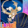 Kilshye Pearl Bridal Hair Pins Gold Star Wedding Hair Accessories