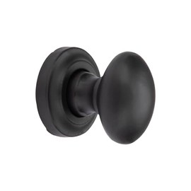 The Woodbury Lane 10 Pack Cabinet Knobs, Oval Drawer Pulls & Cupboard Drawer Knobs, Luxury Kitchen Rustic Cast Iron 3-3/4" Black Cabinet Knob & Handles for Hardware Dresser