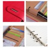 6 Hole Ring Binder Black PU Leather A5 Notebook Personal