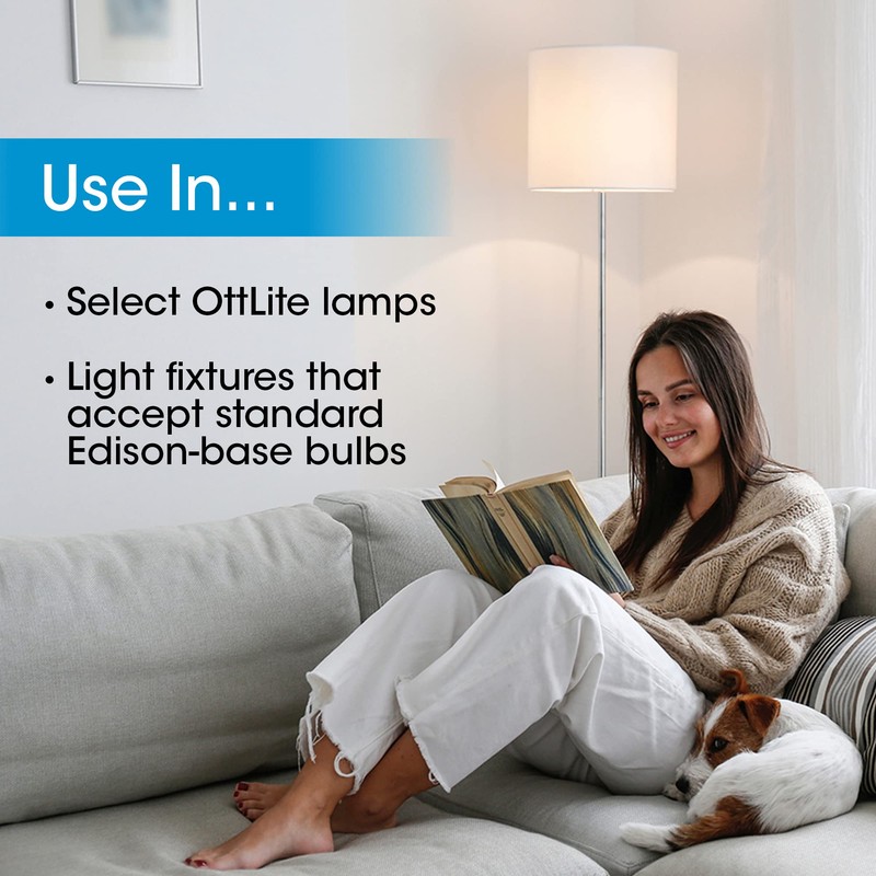 OttLite 25ED420 25W Swirl Screw in Light Bulb, Natural Light