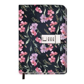 Trötsch Tagebuch mit Zahlenschloss Flowers: Notizbuch Bullet Journal