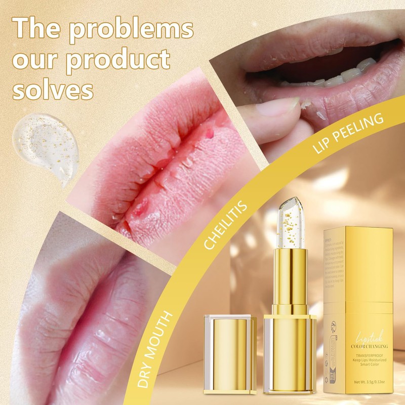 2Pcs Color Changing Lipstick, PH Lipstick Color Changing, PH Adjusting