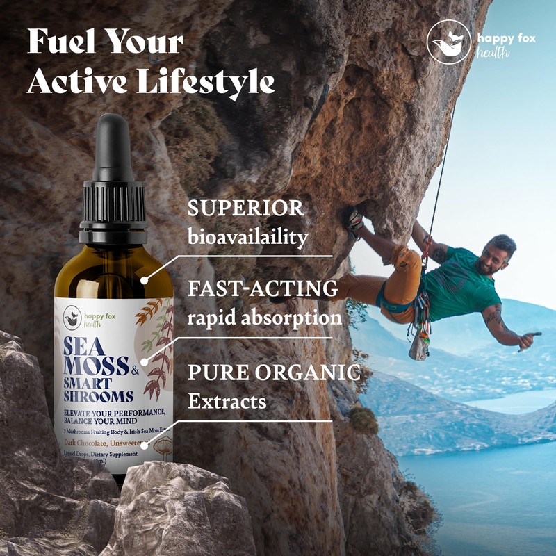 HAPPY FOX Irish Sea Moss Liquid Drops & Mushroom Tincture