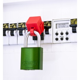 ABUS Green 72/40 Lockout Tagout Padlock w/ 1" Shackle, 12 Pack, Keyed Alike, 12 Padlocks with 24 Keys