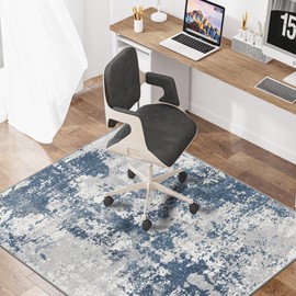 WTHYGB Office Chair Mat for Hardwood Floor Abstract Washable Desk Throw Rug for Rolling Chair Non-Slip Computer Chair Protector 36”x48”