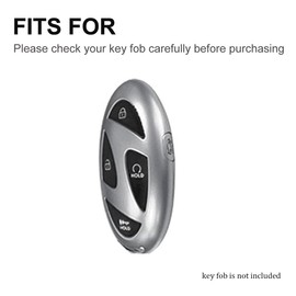 chyoekey Key Fob Cover for Hyundai with Keychain Soft TPU Smart Car Key Shell Case Protector Compatible with 2023 2024 Hyundai Ioniq 6 Grandeur GN7 KONA