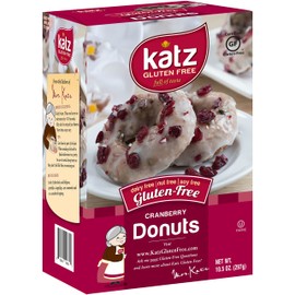 Katz Gluten Free Cranberry Donuts | Dairy Free, Nut Free, Soy Free, Gluten Free | Kosher (3 Packs of 6 Donuts, 10.5 Ounce Each)