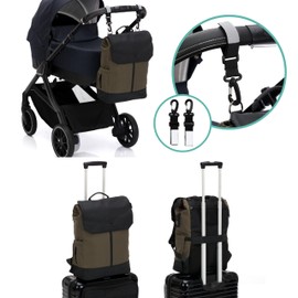 Backpack Waterproof Leather Baby Diaper Bag For Mom Dad Outdoor Travel Camping Hiking Beach Laptop Dry Bags (Green)