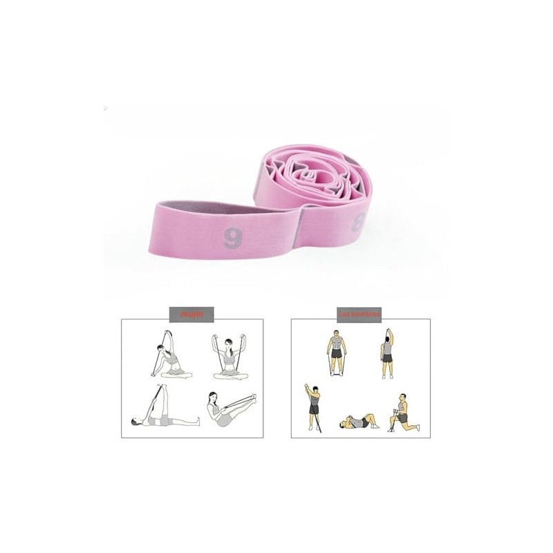 Bandas de Resistencia de Yoga con segmentos Ajustables y múltiples