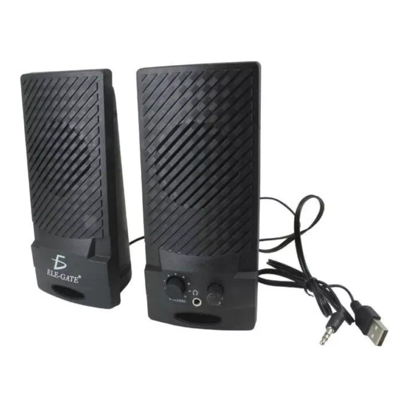 Ele-Gate Par Bocinas Escritorio PC entrada 3.5mm USB Ele-gate Bc.87