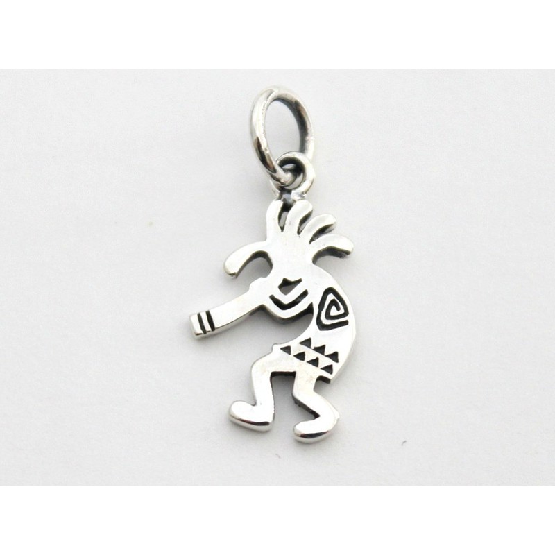 Native American Kokopelli Silver 925 Pendant Top Charm Goodvibrations Good