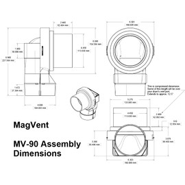 MagVent MV-90 Magnetic Dryer Vent Coupling