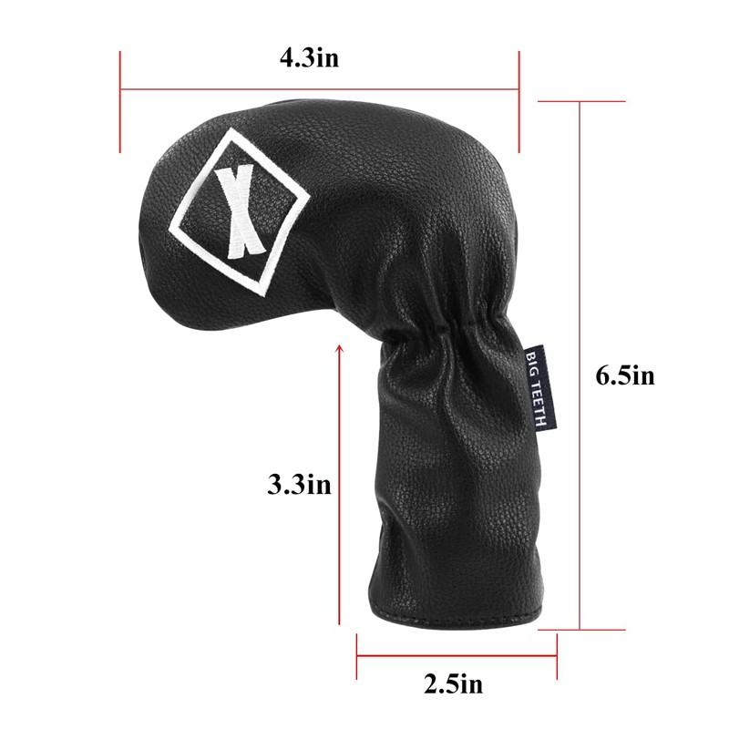 BIG TEETH Golf Iron Head Covers Headcovers 10Pcs/set 4-9,P,A,S,X Club