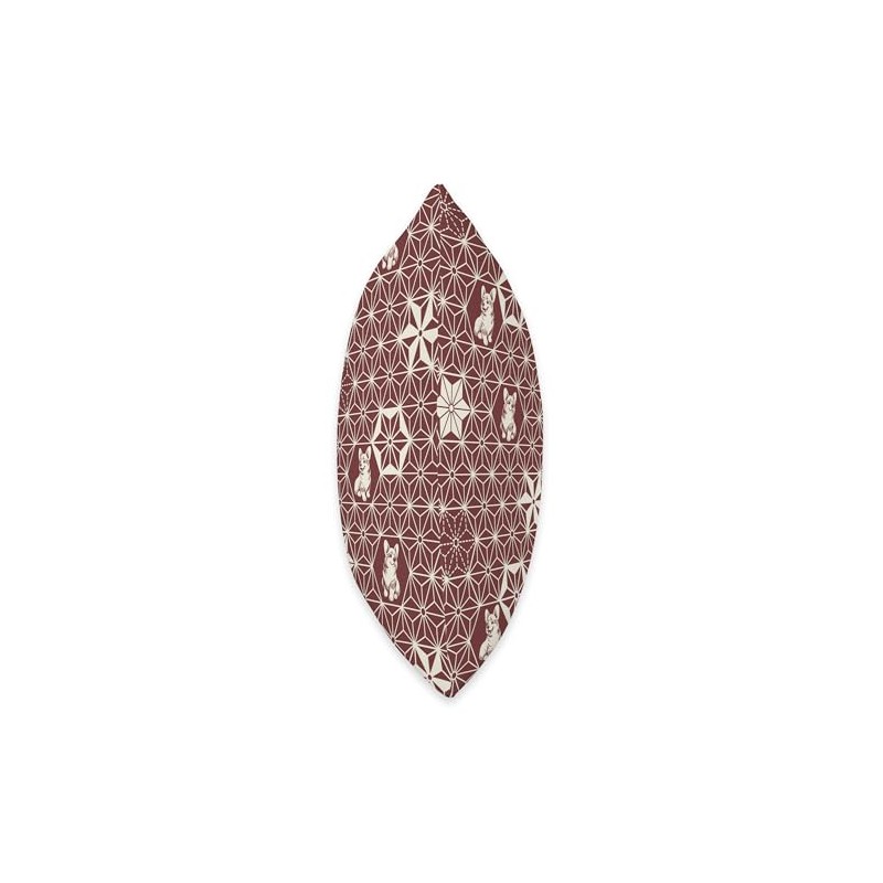 Corgi Cute Traditional Japanese Kimono Wagara Pattern - Red Throw