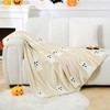 Halloween Ghost Throw Blanket 50x60, Ultra Soft Velvet All-Season Decorative