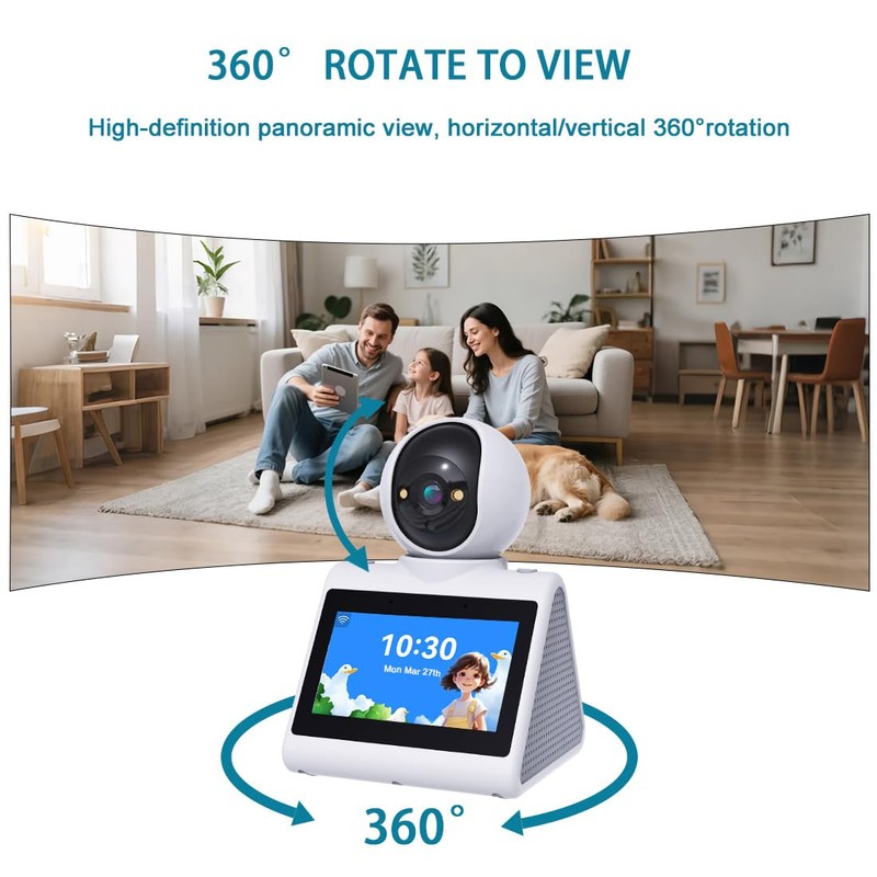 CIAJIE Two Way Video Camera,Indoor Home Security Cameras Pet Dog