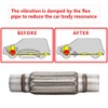 Autarboor Exhaust Flex Pipe, 2.25''x 8''Stainless Steel Heavy Duty Exhaust