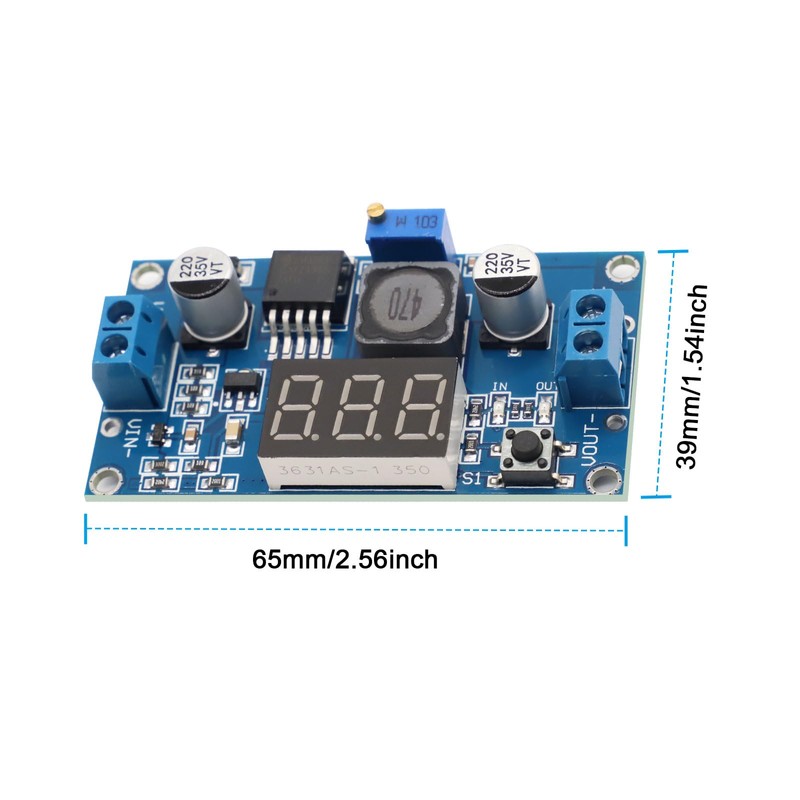 Pack of 3 Step Down Converter, QIQIAZI DC-DC Buck Converter
