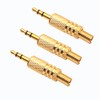 3.5mm/1/8 Stereo Male Plug Audio Cable Connector w/Spring Coax Cable Audio Solder Adapter 3-Pack
