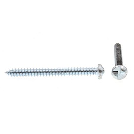 Prime-Line 9027737 Sheet Metal Screw, One Way, #10 X 2 in, Zinc Plated Steel, Pack of 75