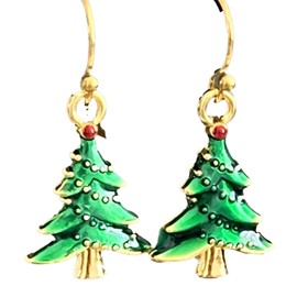 Festive Gold and Green christmas Earrings Christmas Holidays. Jewelry Earrings for Women #3298FE241