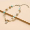 Clataly Conch Necklaces Turquoise Ankle Starfish Pendant Feet Chain Beads