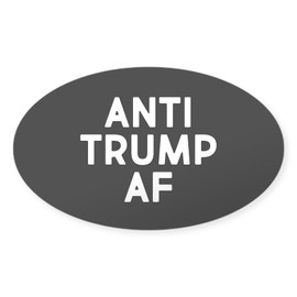 CafePress Anti Trump AF Sticker Oval Car Bumper Sticker