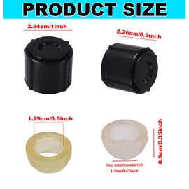 Tinoaly 2pcs Low Point Drain Seals/Caps with Sealing Ring & Tape, Plastic RV Drain Cap for RV Camper Travel Trailer 1/2 Inch Hot & Cold Water Lines Connects to Pex Pipe/Tubing Fittings