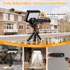 Solar Motion Lights Outdoor with Flexible Octopus Tripod, USB &