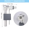1/2-Inch Thread Diameter Side Mount Toilet Fill Valve Compatible with