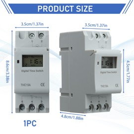 THC15A Weekly LCD Digital Electronic Timer Relay Programmable for Public Lighting and Appliances 200-240V