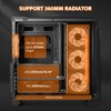 darkFlash ATX Mid-Tower PC Case with Screen, Three Side Glass,