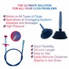Sink and Toilet Plunger & Hair Clog Remover 34 inch