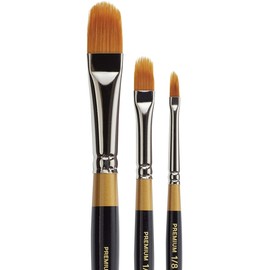 KINGART™ Original Gold 9520 Series, Golden Taklon Filbert Rake/Comb 3 Pc. Set