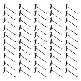 100 PC 8" Gloss Black Grid Wall Metal Hooks Display For Use W/ Gridwall Panels