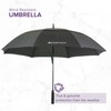AlveyTech Black Wind Resistant Vented Golf Umbrella for Mobility Scooters