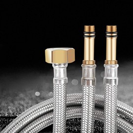 Flexible Hose Extension Connection Hose Fitting Tap Connector Hose Extension Connection Hose Flexible Fitting Hose Flex Hose Tap for Kitchen M10 50 cm Pack of 2